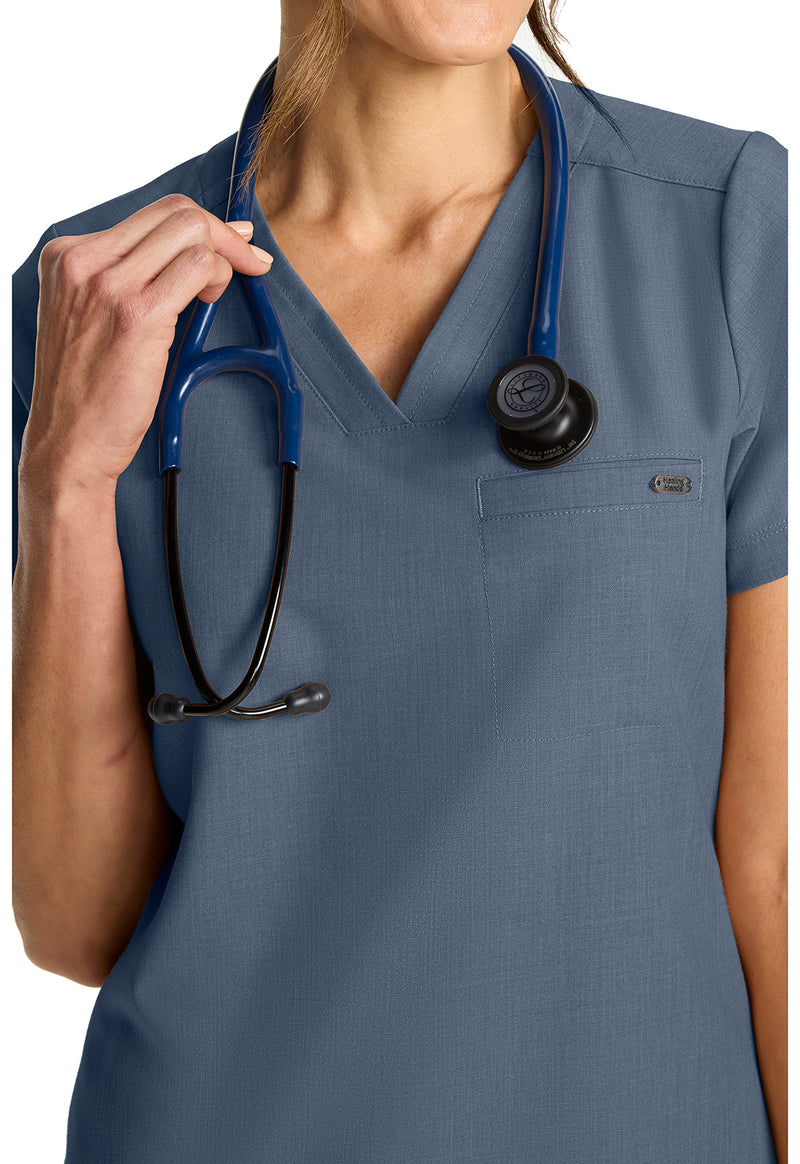 twilight blue - Women's Tuck-in V-Neck Top (View 3)