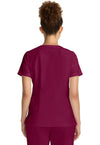 Wine - Healing Hands Quest Women Scrub Top - Back View