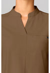 French Brown - Mandarin Collar Top (View 2)