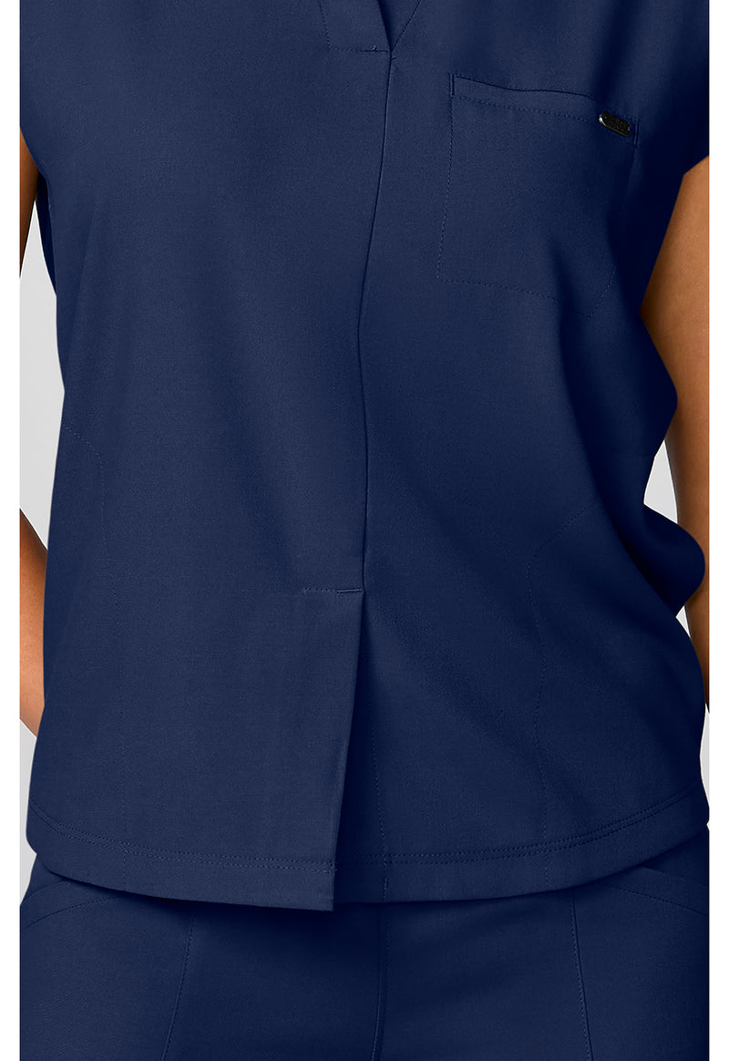 Navy - Mandarin Collar Top (View 3)