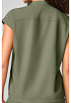 Olive - Mandarin Collar Top (View 2)