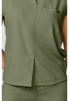 Olive - Mandarin Collar Top (View 3)