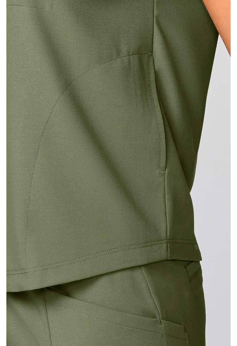 Olive - Mandarin Collar Top (View 4)