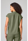 Olive - Mandarin Collar Top (Back)