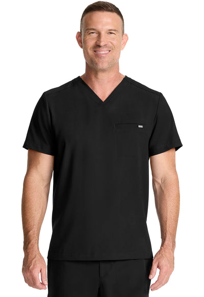 Men's 1-Pocket V-Neck Scrub Top