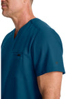 Caribbean - Men's 1-Pocket V-Neck Scrub Top (View 2)