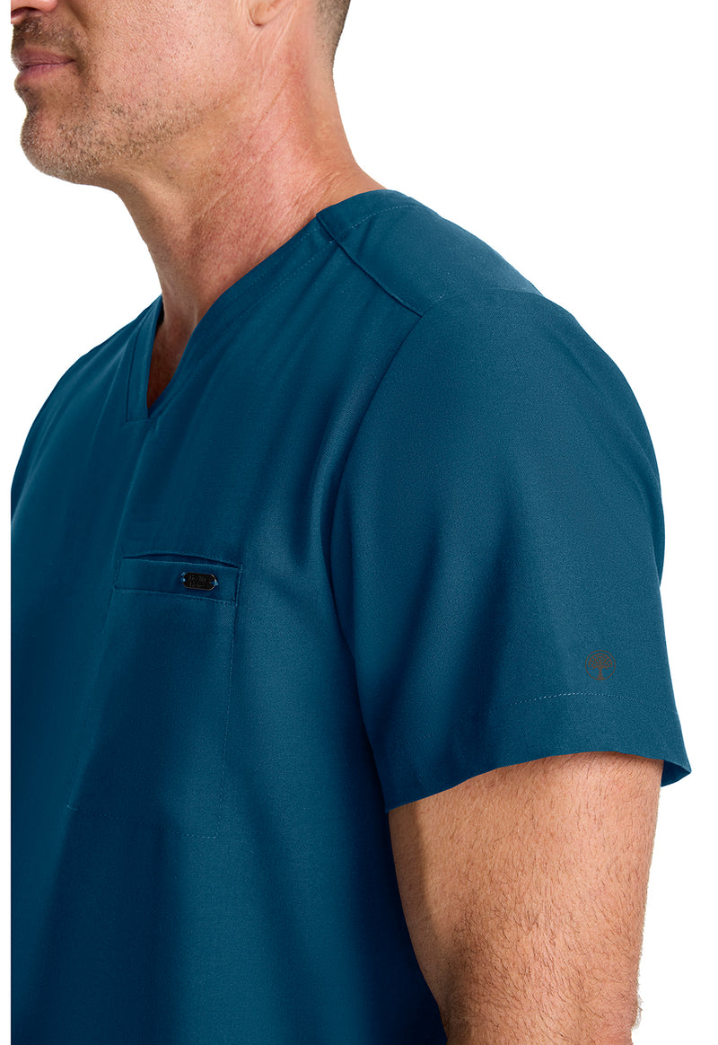 Caribbean - Men's 1-Pocket V-Neck Scrub Top (View 2)