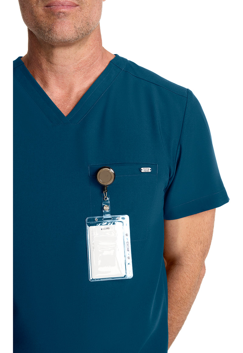 Caribbean - Men's 1-Pocket V-Neck Scrub Top (View 3)