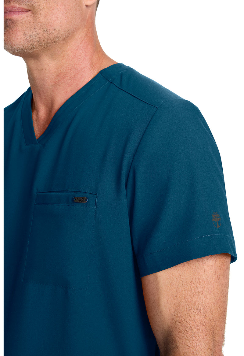 Caribbean - Men's 1-Pocket V-Neck Scrub Top (View 4)