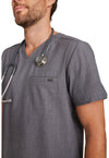 Heather Ash - Men's 1-Pocket V-Neck Scrub Top (View 3)
