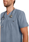 twilight blue - Men's 1-Pocket V-Neck Top (View 3)