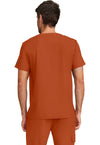 Warm Sunrise - Healing Hands Quest Men Scrub Top - Back View
