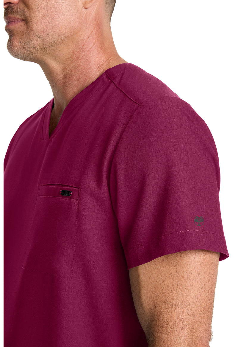 wine - Men's 1-Pocket V-Neck Top (View 2)