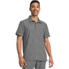 heather ash - Men's 3-Pocket Polo Collar Top