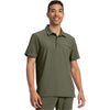 olive - Men's 3-Pocket Polo Collar Top