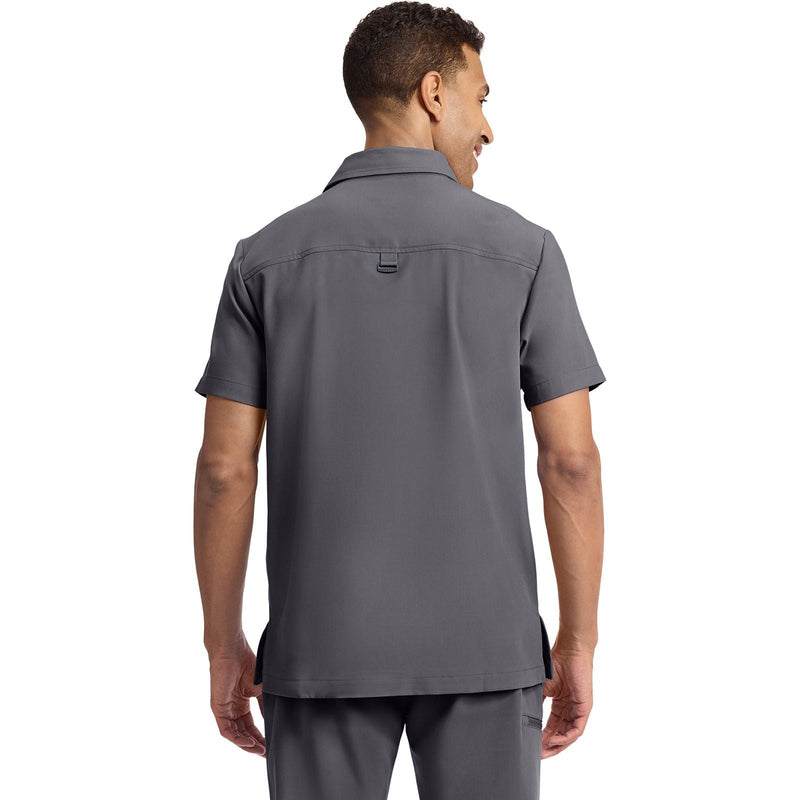 pewter - Men's 3-Pocket Polo Collar Top