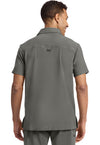 pewter - Men's 3-Pocket Polo Collar Top (Back)