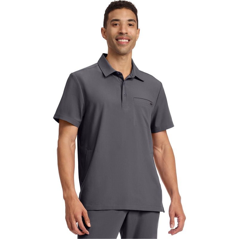 pewter - Men's 3-Pocket Polo Collar Top