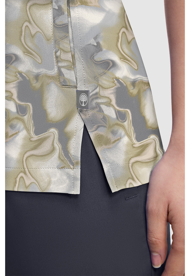SILK WAVES - Briana Print Top (View 3)