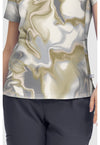 SILK WAVES - Briana Print Top (View 4)