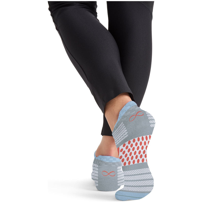 sky blue/white/vivid orange - Athletic Ankle Socks