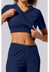 Navy - Built in Sport Bra Top (View 4)