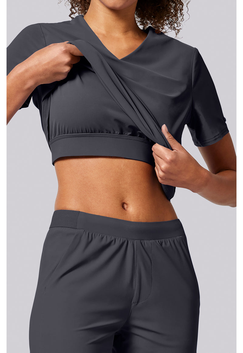 Pewter - Built in Sport Bra Top (View 4)