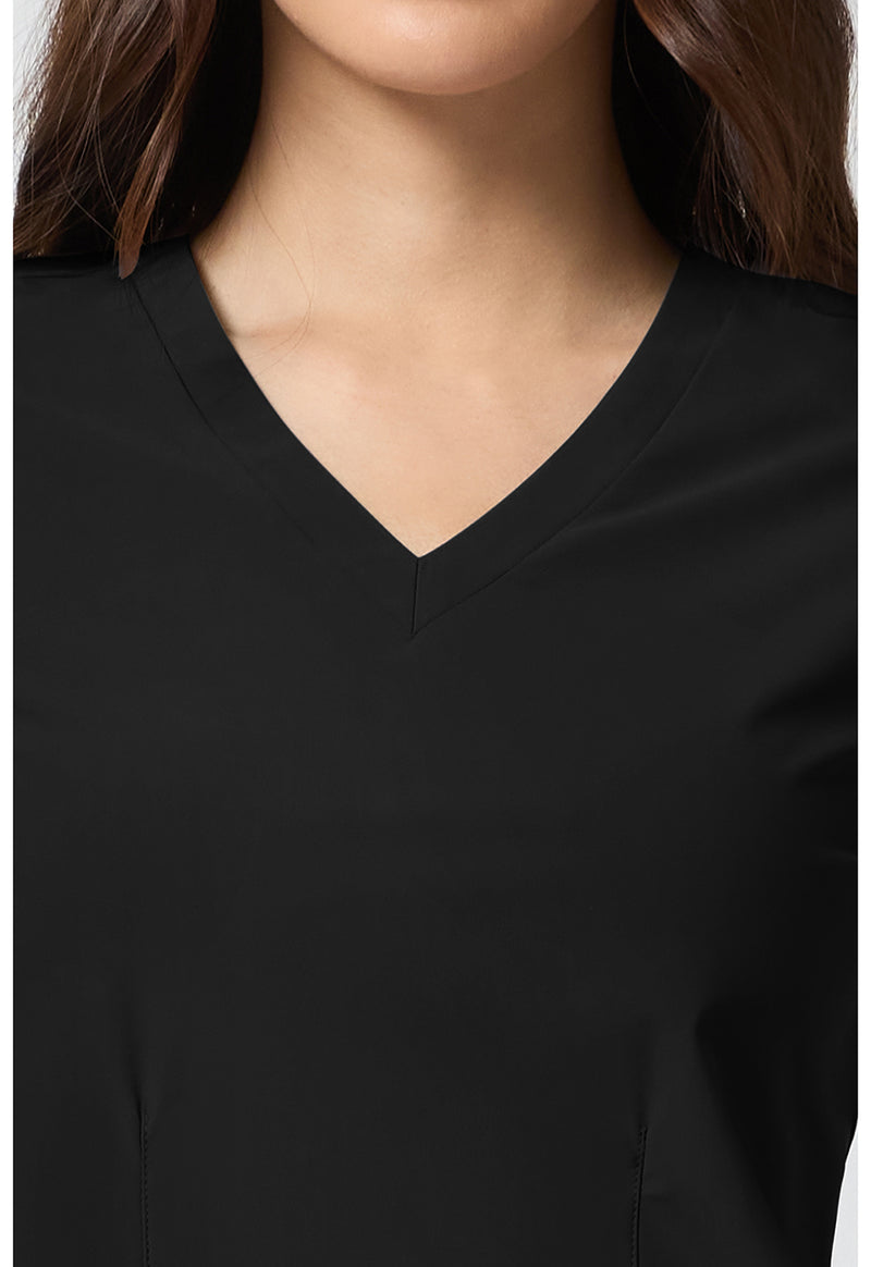 Black - Women's V-Neck Scrub Top (View 2)