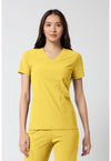 Butterscotch - Cherokee IN Pursuit Women Scrub Top - Front View