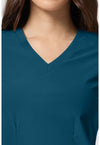 Caribbean Blue - Women's V-Neck Scrub Top (View 2)