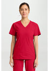 Cherry Pop - Cherokee IN Pursuit Women Scrub Top - Front View