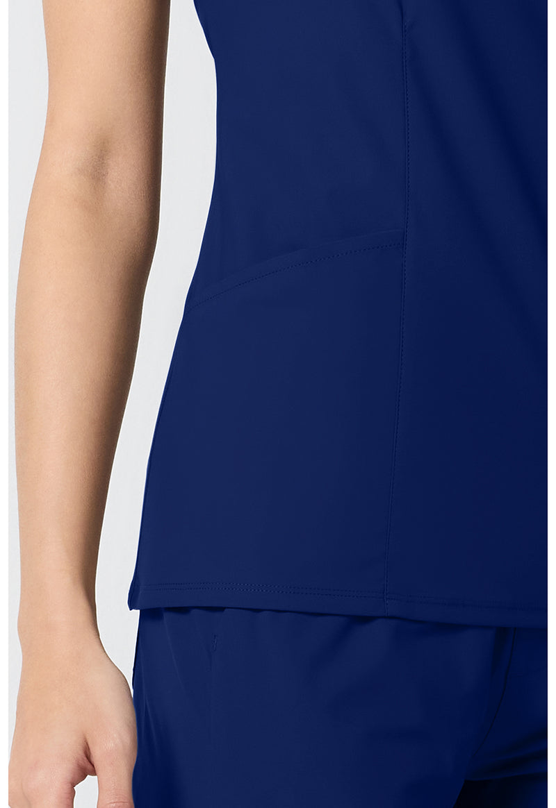 Navy - Women's V-Neck Scrub Top (View 3)