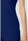 Navy - Women's V-Neck Scrub Top (View 4)