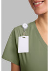 Olive - Women's V-Neck Scrub Top (View 3)