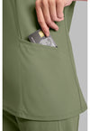 Olive - Women's V-Neck Scrub Top (View 4)