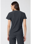 Pewter - Cherokee IN Pursuit Women Scrub Top - Back View