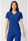 Royal - Cherokee IN Pursuit Women Scrub Top - Front View