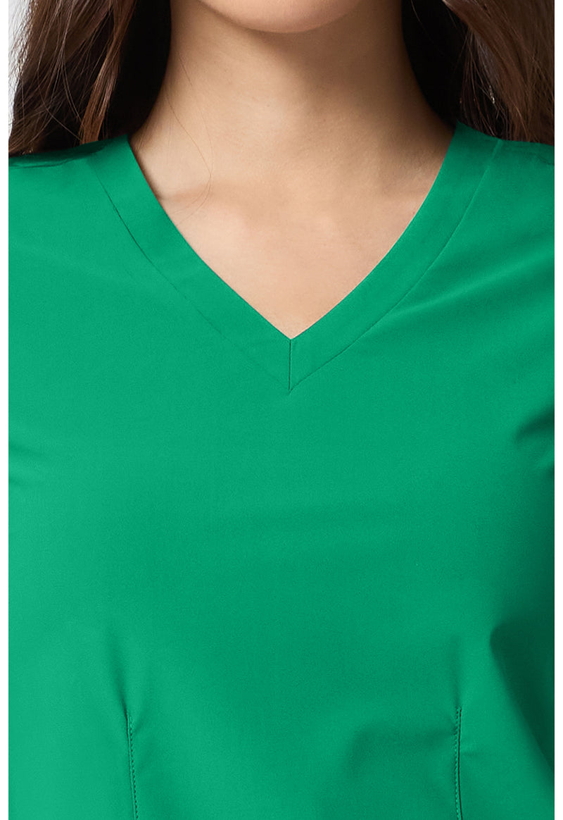 Retro Green - Women's V-Neck Scrub Top (View 2)