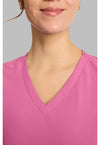 Tropical Pink - Women's V-Neck Scrub Top (View 2)