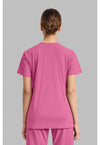Tropical Pink - Cherokee IN Pursuit Women Scrub Top - Back View