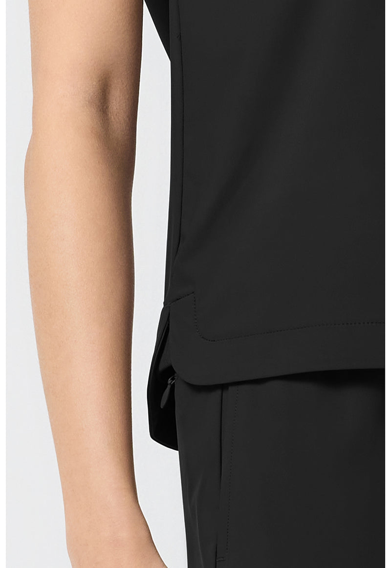 Black - Women's Dolman V-Neck Scrub Top (View 4)