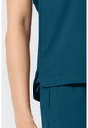 Caribbean Blue - Women's Dolman V-Neck Scrub Top (View 4)