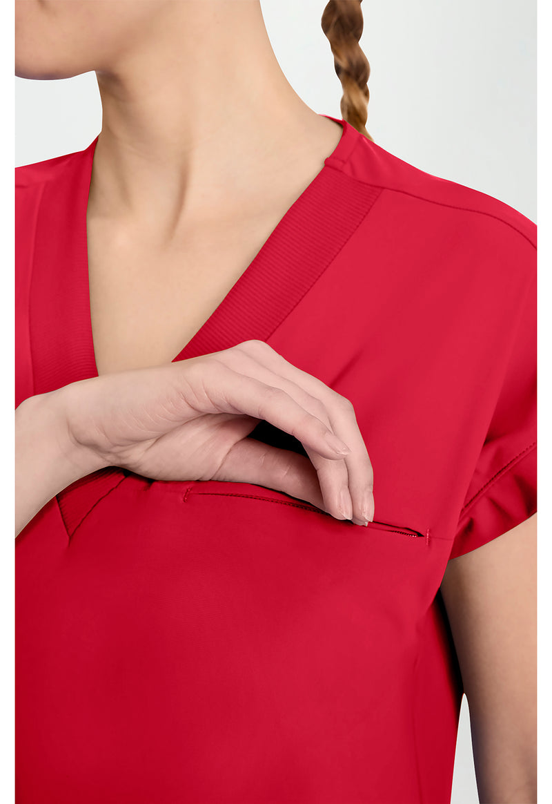 Cherry Pop - Women's Dolman V-Neck Scrub Top (View 2)
