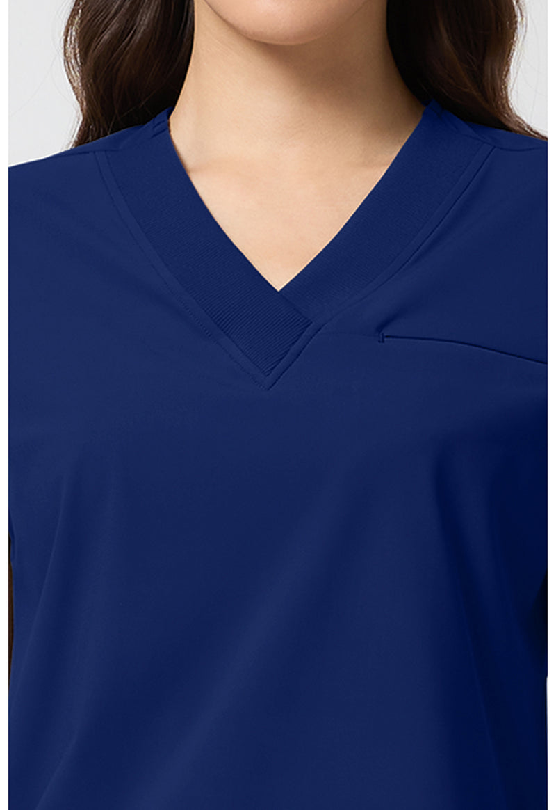 Navy - Women's Dolman V-Neck Scrub Top (View 2)