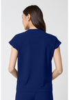 Navy - Cherokee IN Pursuit Women Scrub Top - Back View