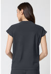 Pewter - Cherokee IN Pursuit Women Scrub Top - Back View