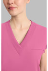 Tropical Pink - Women's Dolman V-Neck Scrub Top (View 2)
