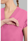 Tropical Pink - Women's Dolman V-Neck Scrub Top (View 4)