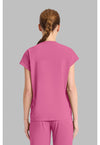 Tropical Pink - Cherokee IN Pursuit Women Scrub Top - Back View