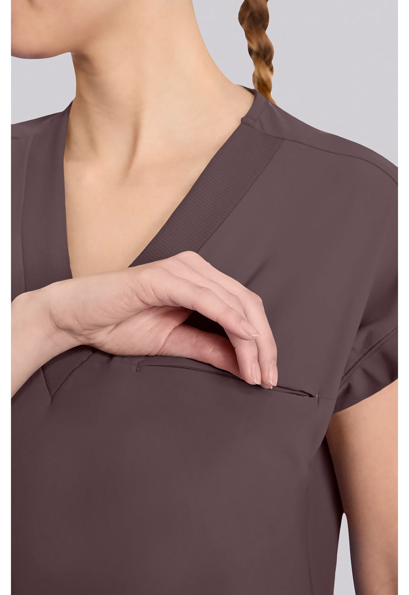Walnut Roast - Women's Dolman V-Neck Scrub Top (View 2)